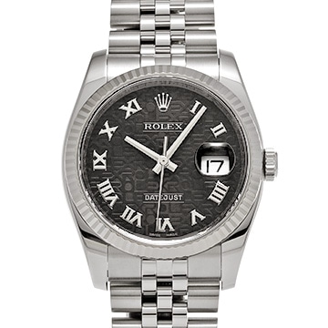 ロレックス デイトジャスト 116234 ブラックコンピュータ メンズ 時計 【中古】【wristwatch】