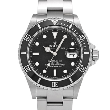 ロレックス サブマリーナ デイト 16610 ブラック メンズ 時計 【中古】【wristwatch】