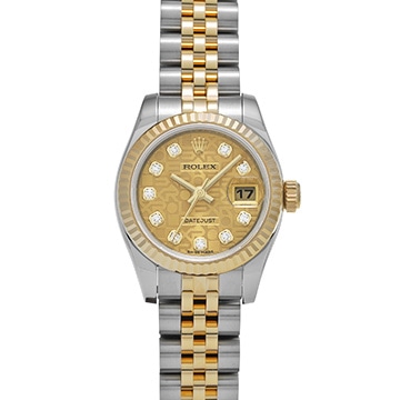 ロレックス デイトジャスト 179173G シャンパンコンピュータ/ダイヤモンド レディース 時計 【中古】【wristwatch】