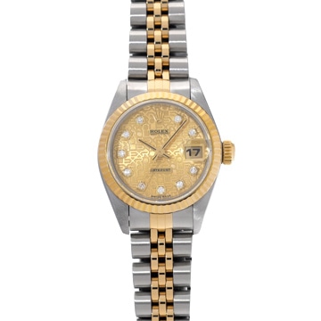 ロレックス デイトジャスト 69173G シャンパンコンピュータ/ダイヤモンド レディース 時計 【中古】【wristwatch】