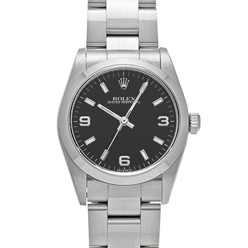 ロレックス オイスターパーペチュアル 31 77080 ブラック ユニセックス 時計 【中古】【wristwatch】