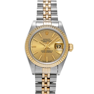 ロレックス デイトジャスト 69173 シャンパン レディース 時計 【中古】【wristwatch】