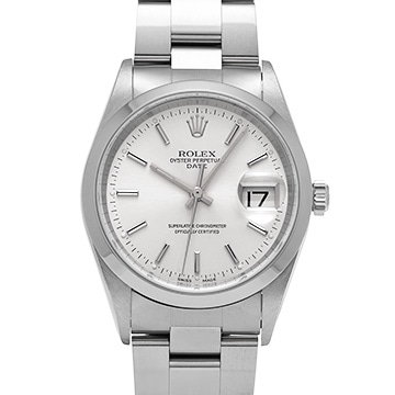 ロレックス オイスターパーペチュアル デイト 15200 シルバー メンズ 時計 【中古】【wristwatch】