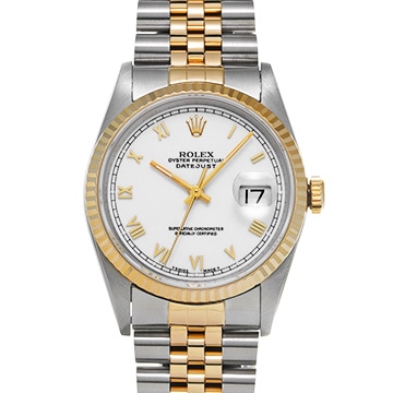 ロレックス デイトジャスト 16233 ホワイト メンズ 時計 【中古】【wristwatch】