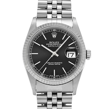 ロレックス デイトジャスト 16234 ブラック メンズ 時計 【中古】【wristwatch】