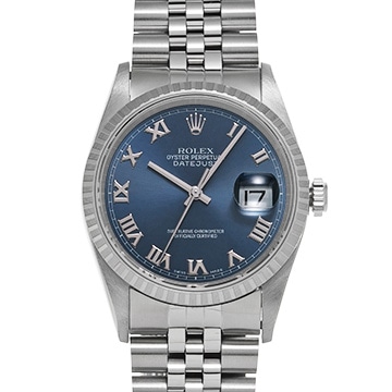 ロレックス デイトジャスト 16220 ブルー メンズ 時計 【中古】【wristwatch】