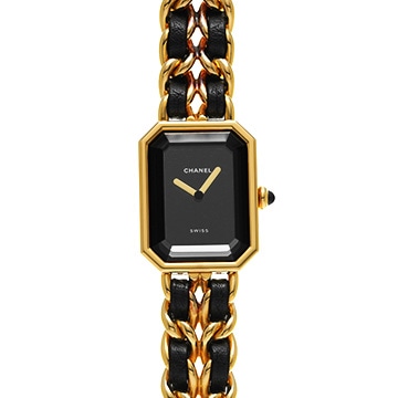 シャネル プルミエール M H0001 ブラック レディース 時計 【中古】【wristwatch】