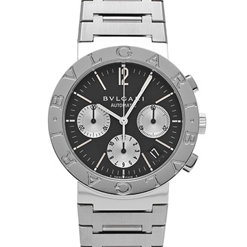ブルガリ ブルガリブルガリ クロノグラフ BB38SSCH ブラック メンズ 時計 【中古】【wristwatch】
