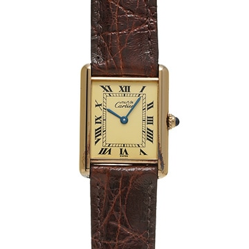 カルティエ マストタンク ヴェルメイユ W1002754 アイボリー レディース 時計 【中古】【wristwatch】