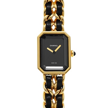 シャネル プルミエール M H0001 ブラック レディース 時計 【中古】【wristwatch】