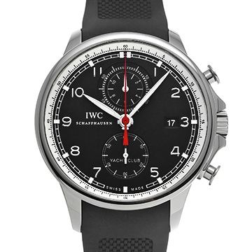 IWC ポルトギーゼ ヨットクラブ クロノグラフ IW390210 ブラック メンズ 時計 【中古】【wristwatch】
