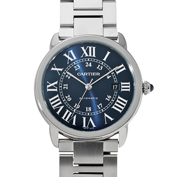 カルティエ ロンドソロ XL WSRN0023 ブルー メンズ 時計 【中古】【wristwatch】
