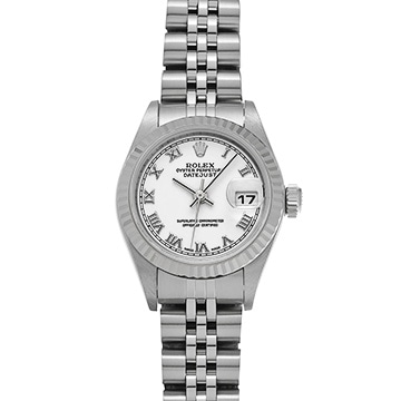 ロレックス デイトジャスト 79174 ホワイト レディース 時計 【中古】【wristwatch】