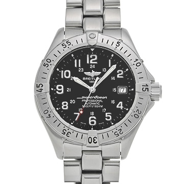 ブライトリング スーパーオーシャン A17345 ブラック メンズ 時計 【中古】【wristwatch】