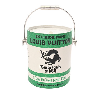 ルイ ヴィトン LV ペイント カン グリーン/ホワイト M81592 キャンバス/レザー メンズ バッグ 【中古】【bag】