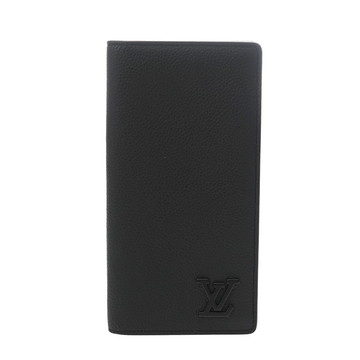 ルイ ヴィトン LVアエログラム ポルトフォイユ・ブラザNM ノワール M69980 トリヨンレザー メンズ 財布 【中古】【purse】