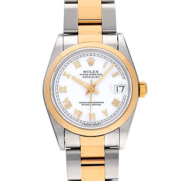 ロレックス デイトジャスト 68243 ホワイト ユニセックス 時計 【中古】【wristwatch】