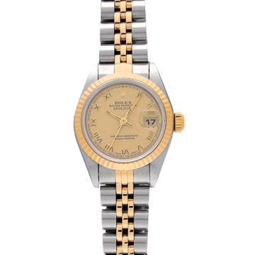 ロレックス デイトジャスト 69173 シャンパン レディース 時計 【中古】【wristwatch】