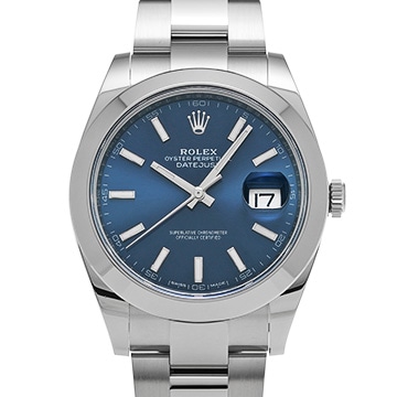 ロレックス デイトジャスト 41 126300 ブライトブルー メンズ 時計 【中古】【wristwatch】