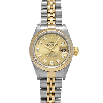 ロレックス デイトジャスト 69173G シャンパン/ダイヤモンド レディース 時計 【中古】【wristwatch】