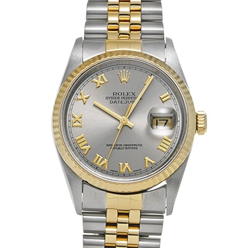 ロレックス デイトジャスト 16233 グレー メンズ 時計 【中古】【wristwatch】