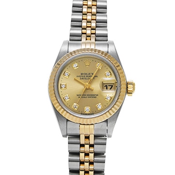 ロレックス デイトジャスト 69173G シャンパン/ダイヤモンド レディース 時計 【中古】【wristwatch】