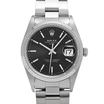 ロレックス オイスターパーペチュアル デイト 15200 ブラック メンズ 時計 【中古】【wristwatch】
