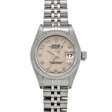 ロレックス デイトジャスト 69174 アイボリーコンピュータ レディース 時計 【中古】【wristwatch】