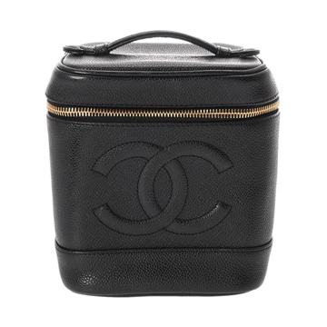 シャネル バニティ ブラック A01998 キャビアスキン レディース バッグ 【中古】【bag】