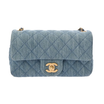 シャネル ミニフラップバッグ 20 ココボール ブルー AS1787 デニム レディース バッグ 【中古】【bag】