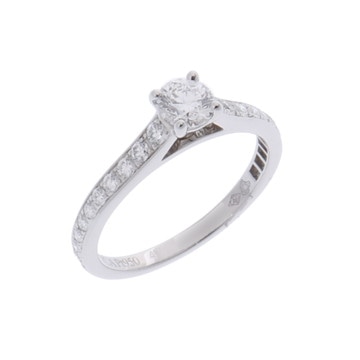 ヴァン クリーフ&アーペル ロマンスソリティア リング #47 シルバー VCARG27745 Pt950プラチナ レディース ジュエリー 【中古】【jewelry】