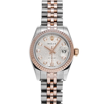 ロレックス デイトジャスト 179171G シルバーコンピュータ/ダイヤモンド レディース 時計 【中古】【wristwatch】