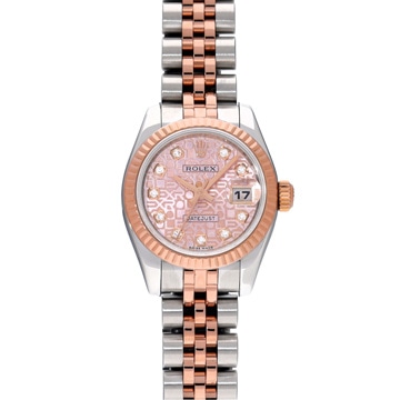 ロレックス デイトジャスト 179171G ピンクコンピュータ/ダイヤモンド レディース 時計 【中古】【wristwatch】