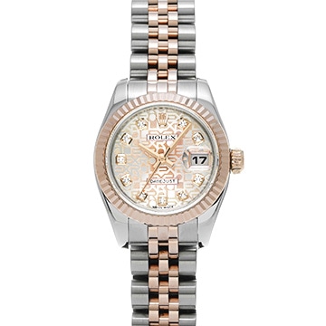 ロレックス デイトジャスト 179171G ピンクコンピュータ/ダイヤモンド レディース 時計 【中古】【wristwatch】
