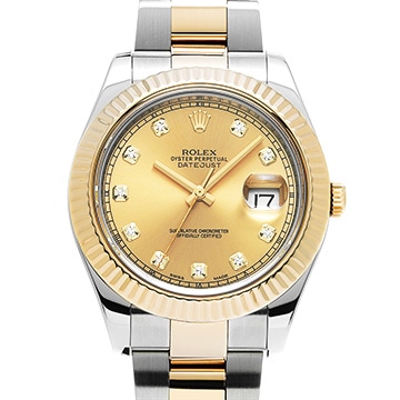 ロレックス デイトジャストII 116333G シャンパン/ダイヤモンド メンズ 時計 【中古】【wristwatch】