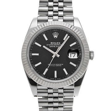 ロレックス デイトジャスト 41 126334 ブライトブラック メンズ 時計 【中古】【wristwatch】