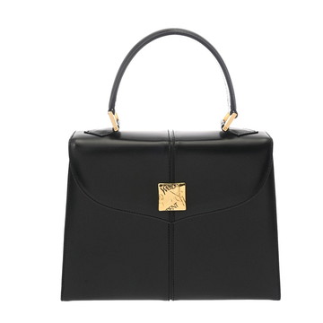 イヴ サンローラン ハンドバッグ ブラック レザー レディース バッグ 【中古】【bag】