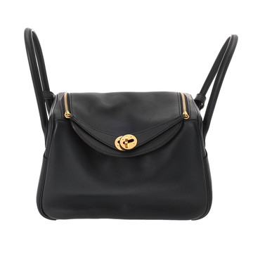 エルメス リンディ 26 ヴェルソ 2WAY ブルーインディゴ/オレンジポピー ヴォースイフト レディース バッグ 【中古】【bag】