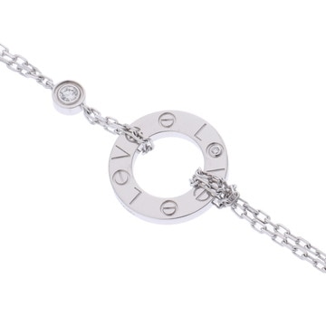 カルティエ ラブサークル ブレスレット 2PD シルバー K18ホワイトゴールド WG レディース ジュエリー 【中古】【jewelry】
