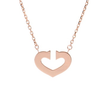 カルティエ Cハート ネックレス ゴールド K18ピンクゴールド PG レディース ジュエリー 【中古】【jewelry】