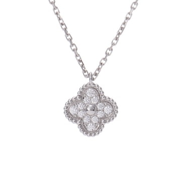 ヴァン クリーフ&アーペル スウィートアルハンブラ  ネックレス シルバー VCARO85900 K18ホワイトゴールド WG レディース ジュエリー 【中古】【jewelry】