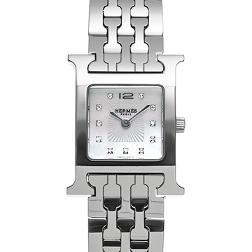 エルメス Hウォッチ HH1.210 ホワイト/ダイヤモンド レディース 時計 【中古】【wristwatch】
