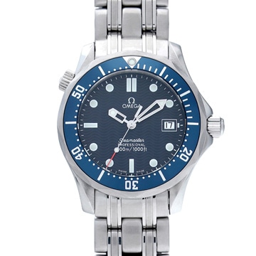 オメガ シーマスター プロフェッショナル 300 ミッドサイズ 2561.80 ブルー ユニセックス 時計 【中古】【wristwatch】