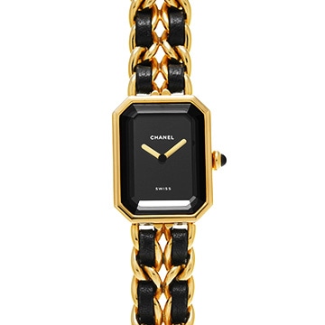 シャネル プルミエール M H0001 ブラック レディース 時計 【中古】【wristwatch】
