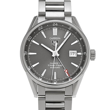 タグ ホイヤー カレラ キャリバー7 ツインタイム WAR2012.BA0723 グレー メンズ 時計 【中古】【wristwatch】