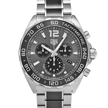 タグ ホイヤー フォーミュラ1 クォーツ クロノグラフ CAZ1011.BA0843 グレー/ブラック メンズ 時計 【中古】【wristwatch】