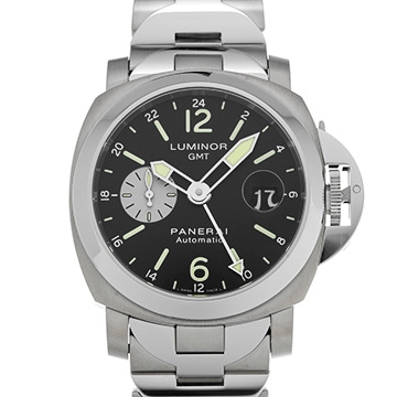 パネライ ルミノール GMT PAM00161 ブラック/シルバー メンズ 時計 【中古】【wristwatch】