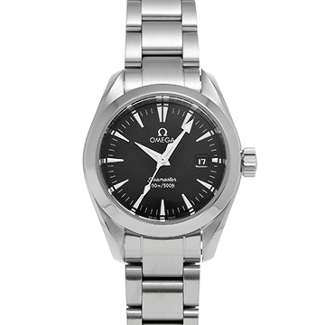 オメガ シーマスター アクアテラ クォーツ 2577.50 ブラック レディース 時計 【中古】【wristwatch】