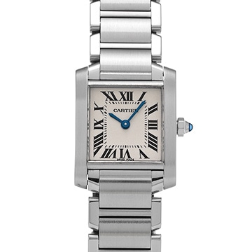 カルティエ タンクフランセーズ SM W51008Q3 シルバー レディース 時計 【中古】【wristwatch】