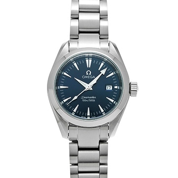 オメガ シーマスター アクアテラ クォーツ 2577.80 ブルー レディース 時計 【中古】【wristwatch】